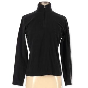 Columbia Solid Black Fleece Full Zip Jacket Size‎ Small